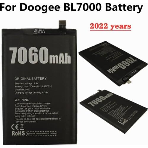 100% Original 7060mAh Battery BL7000 For DOOGEE BL 7000 High Quality Replacement Batteries