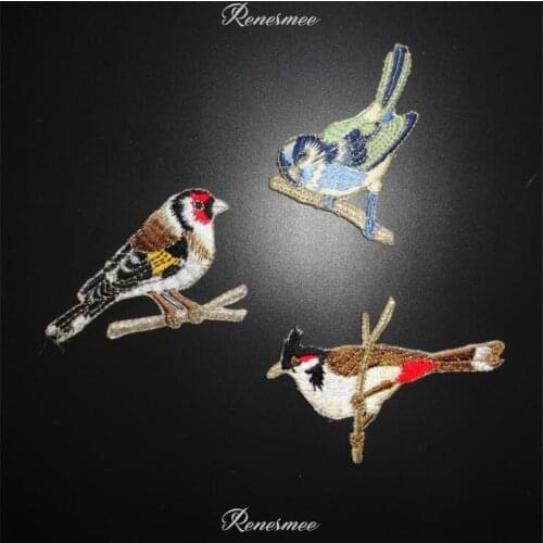 3Pcs/Set Little Sparrow Applique Clothing Embroidery Patch Fabric Sticker Iron On Patch Craft Sewing Repair for Dress SX90