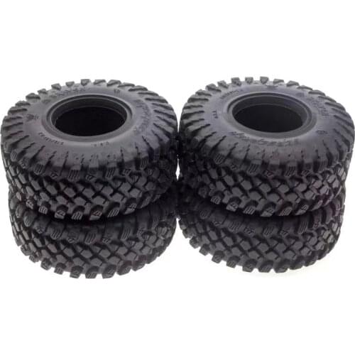 4PCS 120*48MM 2.2" Rubber Tyre Wheel Tires for 1:10 RC Rock Crawler Axial SCX10 SCX10 II 90046 90047 TAMIYA TRX-4 TRX4
