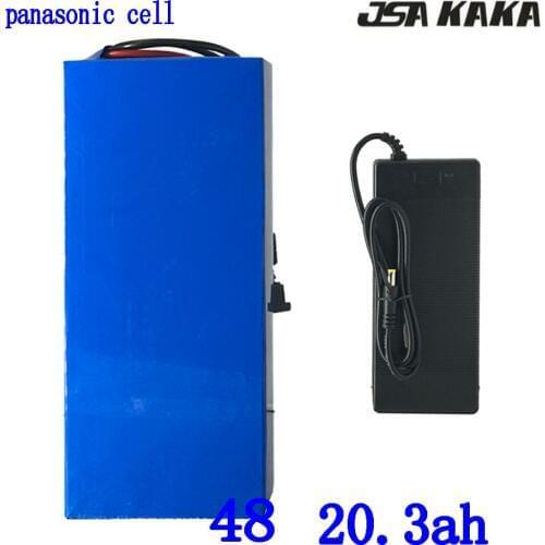 48v battery pack 48v 20ah lithium ion battery 48V 21AH electric bike battery use panasonic cell with 54.6V 2A charger duty free