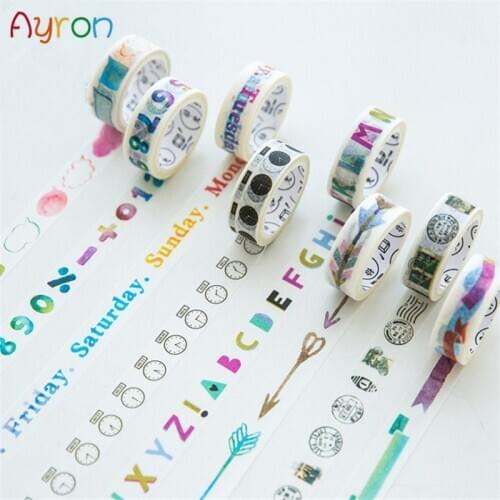 Watercolor series Misstime Paper Masking Tapes Japanese Washi Tape Diy Scrapbooking Sticker Stationery School Supplies Papeleria