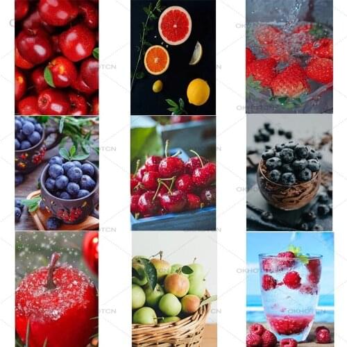 Diamond Painting Diy Fruit Summer Full Square Drill Colorful Handmade Cross Stitch Kits Embroidery Mosaic Home Room Wall Decor