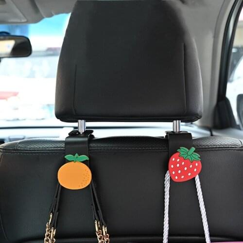 Car Seat Back Hook Portable Car Headrest Hook Cartoon Car Seat Hook Hanger Fastener Clip Car Accessories for Bag Purse Cloth