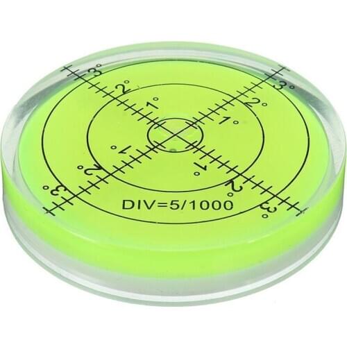 Large Universal 66*12mm Spirit Bubble level Degree Mark Surface Circular Level Bubble for Measuring Tool Green Color