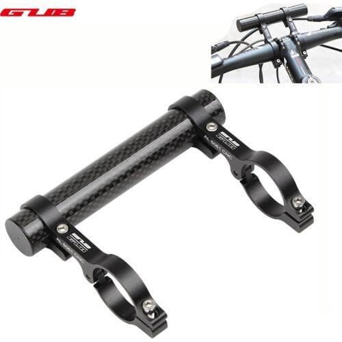 67g Carbon Fiber Bike Light Holder Rack Handlebar Extender,CNC Cycling Bicycle Torch Double Bracket Lamp Phone Computer Holder