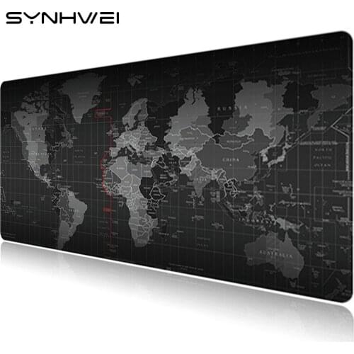 Gaming Mouse Pad For PC Natural Rubber Oversized World Map XXL Mouse Pad Desktop Keyboard Desk Mat Computer Accessories
