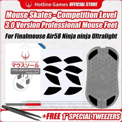 Hotline Games 3.0 Competition Level Mouse Skates Mouse Feet Pad Replacement Feet for Finalmouse Air58 Mouse 0.6mm Thickness