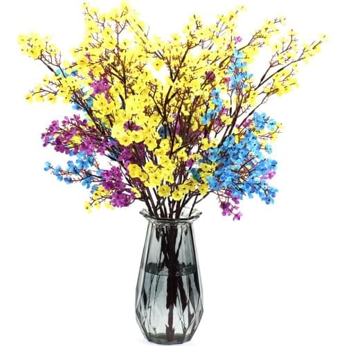 Gypsophila Artificial Flowers White Branch High Quality Babies Breath Fake Flowers Long Bouquet Home Wedding Decoration Autumn