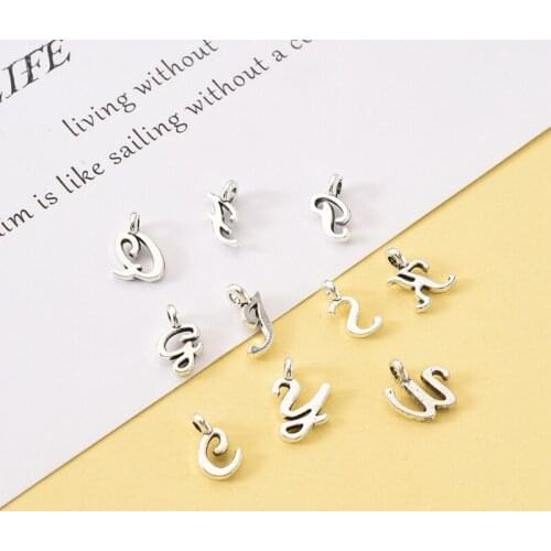 K3ND ABC Alphabet Mini A-Z Letter Pendant for Personalized Jewelry Making Letter Set Diy Crafts Pendant Diy Necklace Bracelet