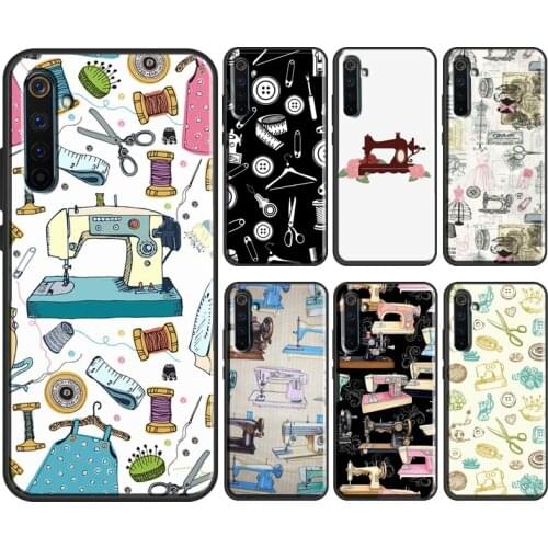 Sewing Machine Scissors Buttons For OPPO Realme GT Neo 6 7 8 Pro X2 X7 C11 C21 C3 Cover For OnePlus 8T 8 9 Pro Nord Case