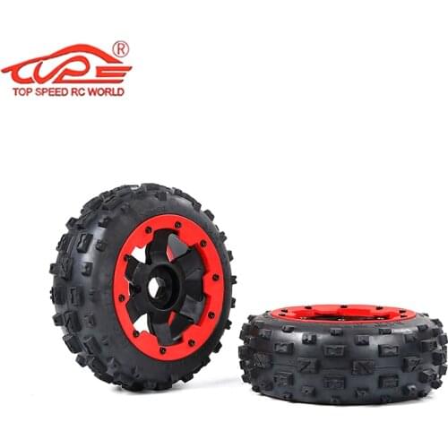 RC CAR Front or Rear Knobby Wheel Tyre 2pcs/Set for 1/5 Scale HPI ROFUN BAHA ROVAN KM BAJA 5B TRUCK PARTS
