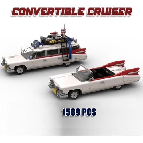 MOC Building Blocks Bricks Convertible Cruiser Car 1959 Diy Toys Xmas Gifts Children Toys Alternate Car Rebrick Vehicle
