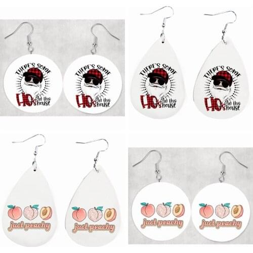 Leather Earrings Christmas Waterslides Tumbler Just Peachy Peach Cheetah Leopard Summer Bulk Order Wholesale