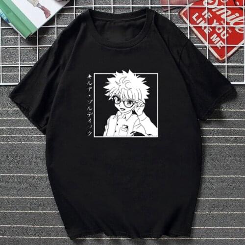 Summer Hunter X Hunter Aesthetic Style Men Tshirt Funny Manga Killua Zaoldyeck Tee Unique Cartoon O-neck Harajuku Clothes Male