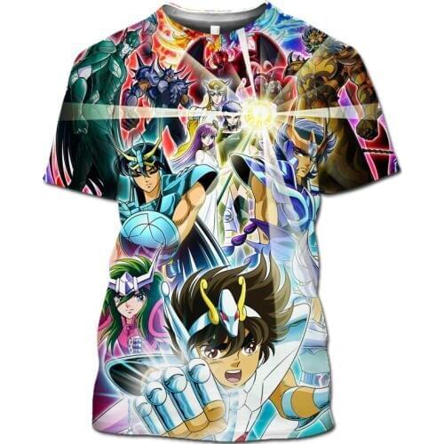 Mamba top Anime Saint Seiya shirt homme Gold Saint mens T-shirts 3D Comic Harajuku fashion funny summer Short sleeve Streetwear