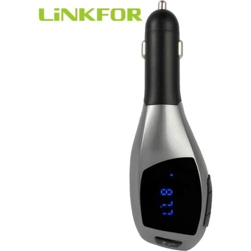 LiNKFOR Bluetooth Handsfree Car FM Wireless Transmitter USB SD MP3 Player Music Hands-free Speakerphone For iPhone Samsung Sony