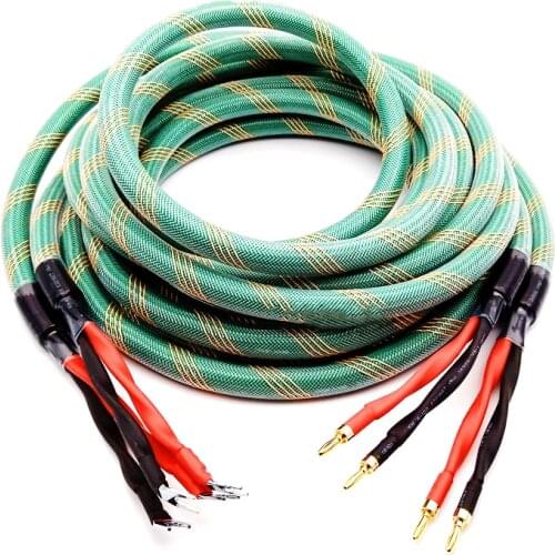 4N OFC Mcintosh 4 Core Core Silver Plated Audio Speaker Cable Wire Pure Copper Banana Plug Or Y Shovel Plug biwire Or Single