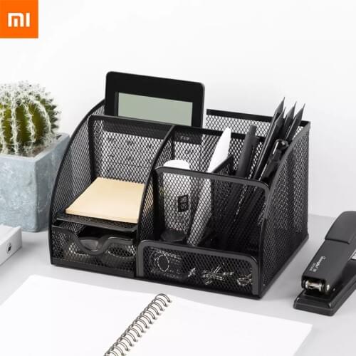 Xiaomi guangbo office accessories Metal Pen Holder Barrel organizador escritorio Student Desktop Storage Rack desk accessories
