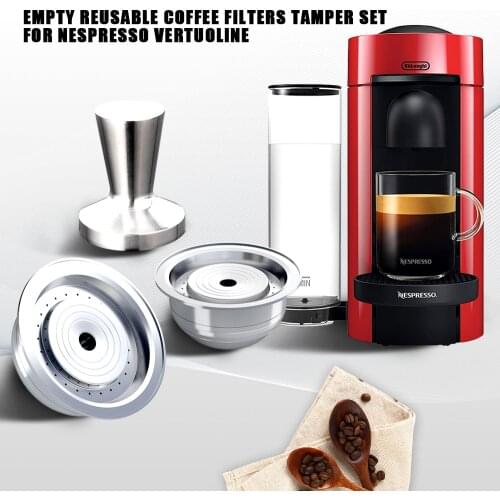 70ML Nespresso Vertuo Reutilizables Capsule Reusable Stainless Steel Nespresso Vertuoline Cafe Cups Cafetera Filter Capsulas