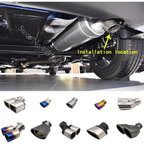 For Hyundai I20 2013-2018 car body stickers cover muffler exterior back end pipe dedicate exhaust tip tail outlet ornament 1pcs