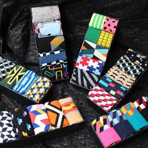 New Fashion 5 Pairs Ankle Socks Cotton Men Socks Soft Women Socks Breathble Socks With Inscriptions All-Match Couple Socks Style