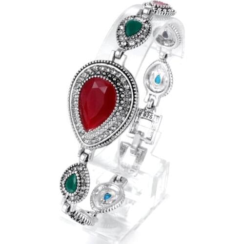 New Fashion Lady Crystal Resin Bracelet For Women Jewelry Trendy Thai Silver Bracelet Female Party Accessories Bracelet 925 Girl