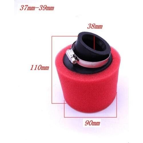 Bend Elbow Neck Foam Air Filter Sponge Cleaner Moped Scooter Dirt Pit Bike Motorcycle RED Kayo BSE