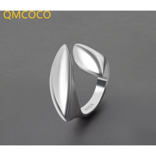 QMCOCO New Style 925 Silver Simple Design Round Rings Retro Adjustable Opening Handmade Ring Fashion Fine Jewelry