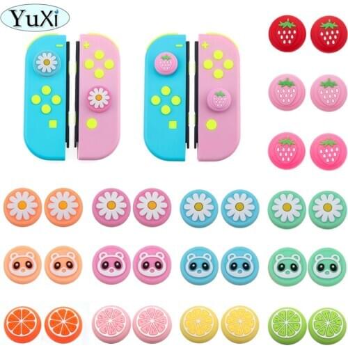 YuXi Gaming Rubber Thumb stick Grip Cover for Nintend Switch Lite Joycon Controllers Button Stick,Switch Analog Joy Con Joystick