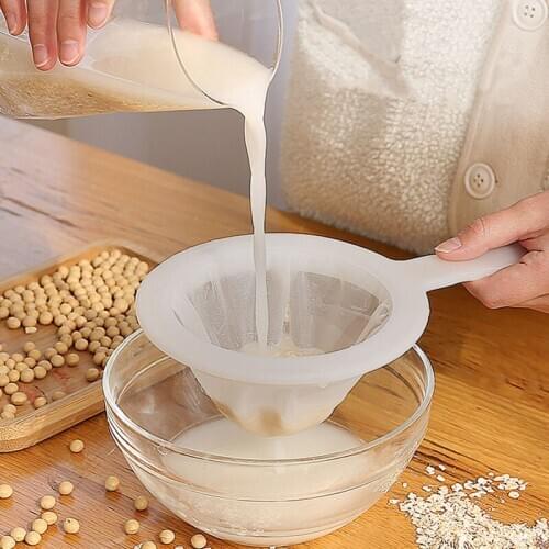 100/200/400 Mesh Kitchen Nylon Mesh Kitchen Ultra-fine Mesh Strainer Filter Spoon For Suitable For Soy Milk Coffee Milk Yogurt