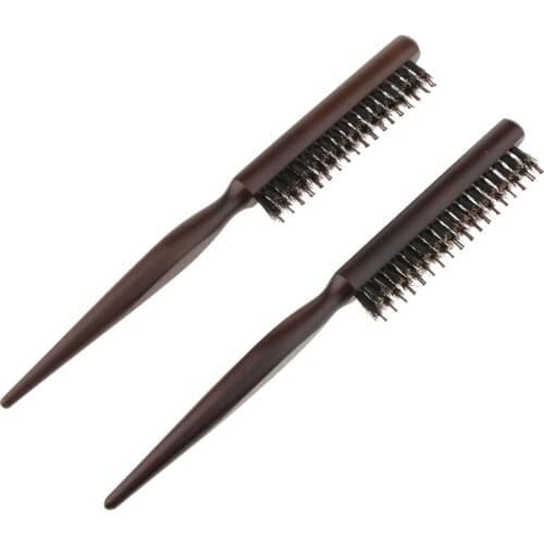 3 Row Bristles Hairdressing Tease Brush Back Combing Hair Brush Styling Comb