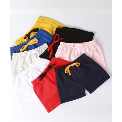 2 4 6 Year Kids Girls Shorts for Boy Summer Cotton Solid Candy Color Panties Childrens Shorts Pink Blue Black Beach Short Pants