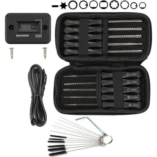 Tachomter Tach Meter + (Pack of 10) Carburetor Adjustment Tool Set for Common 2 Cycle Small Engine ECHO STIHL Poulan Husqvarna M