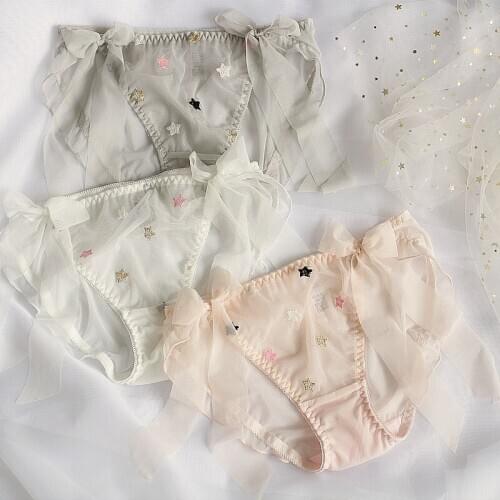 2020 star Lace girl panties womens underwear sexy Panties Micro-transparent Briefs ladies Lingerie womens underpants Tanga