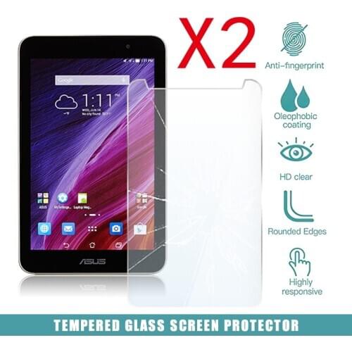 2Pcs Tablet Tempered Glass Screen Protector Cover for Asus Memo Pad 7 Tablet Computer Anti-Scratch Explosion-Proof Screen