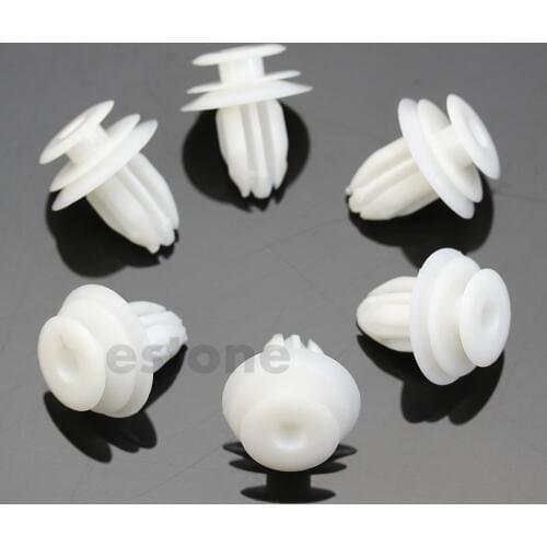 QILEJVS 10Pcs Nylon Trim Board Panel Retainer White Clip for Toyota Push Type Car Interior Retainer