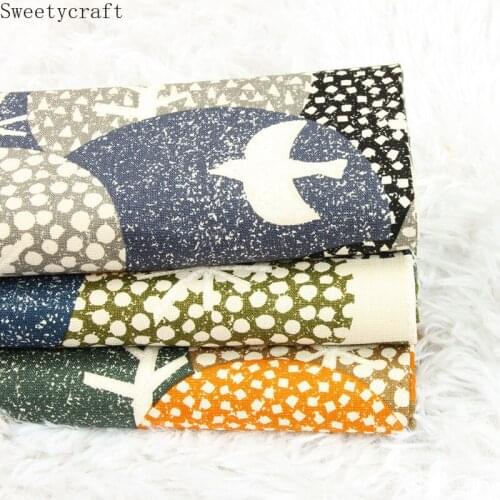 110x45cm half yard thick cotton fabric with Pigeon Print Sewing handmade Patchwork DIY bag mouth gold package tissue 100% cotton