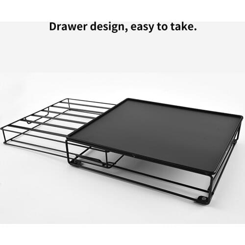40 Grids Pod Organizer Coffee Capsule Drawer Convenient Espresso Coffee Pod Storage Drawer Holder for 40 Capsules Black
