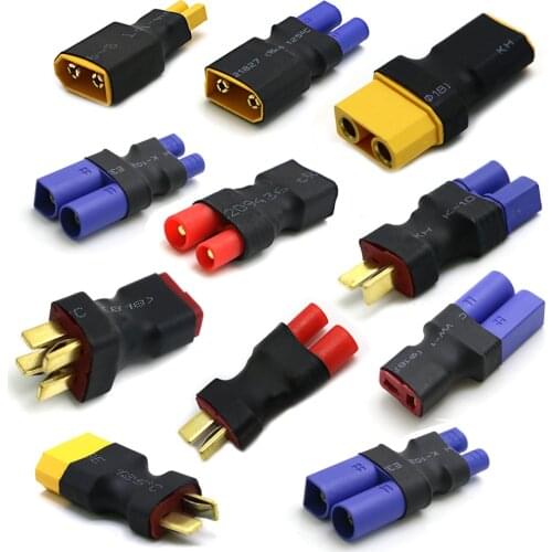 Amass Adapter XT60 to XT90 EC5 EC3 TRX T Deans XT30U Female Male Connectors 4.0mm Banana Plug RC Lipo Battery Control Parts DIY