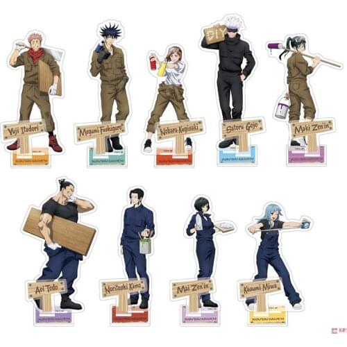 Anime Jujutsu Kaisen Inumaki Toge Gojo Satoru Kugisaki Nobara Painter Theme Cartoon Acrylic Stand Model Plate Desktop Toy