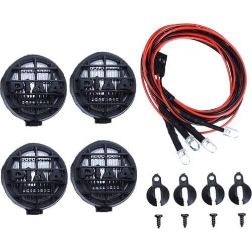 4 Led White Light with Lampshade for 1/10 Traxxas Hsp Rc Crawler Accessory Rc Car Parts