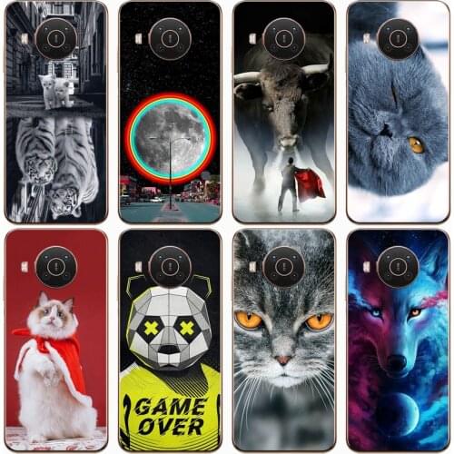 For Nokia X10 Case Rose Wolf Cute Patterned Cover Soft Silicon Phone Case for Nokia X20 Top Quality