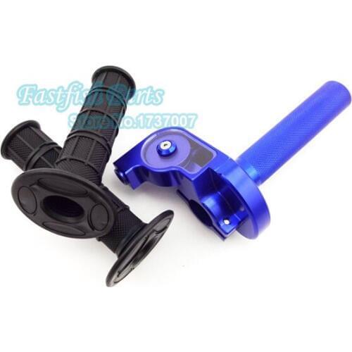 CNC 1/4 Hand Grips Turn Twist Throttle For SSR Thumpstar YCF GPX CRF KLX Pit Dirt Bike