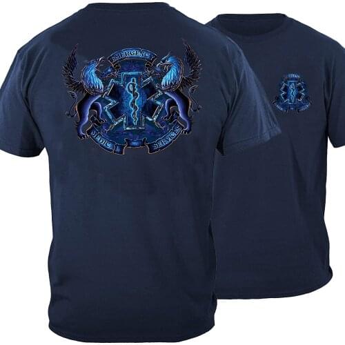 EMS Coat of Arms Gripen Star of Life mens T-Shirt. Summer Cotton Short Sleeve O-Neck Unisex T Shirt New S-3XL