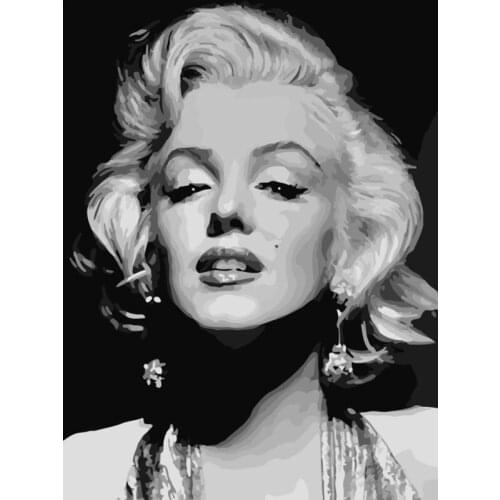 Retro Monroe Figure DIY Painting By Numbers Wall Art Picture Acrylic Painting For Home Decoration Drop Shipping 60x75cm