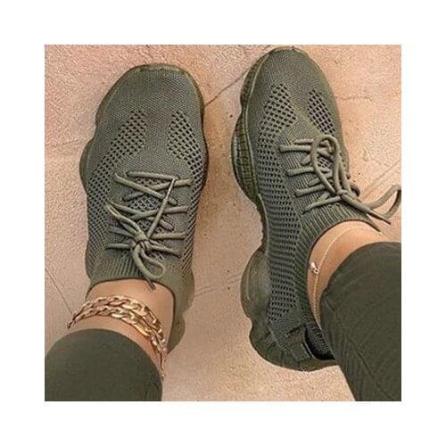 Fashion Platform Sneakers Women Shoes Sport Running Summer Breathable Mesh Casual Shoes Women Lace-up Ladies Vulcanized Shoes