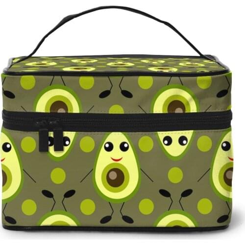 2021 Multi-function Travel Organizer Bag Avocado Pattern Women Cosmetic Bag Beauty Makeup Toiletry Wash Bags