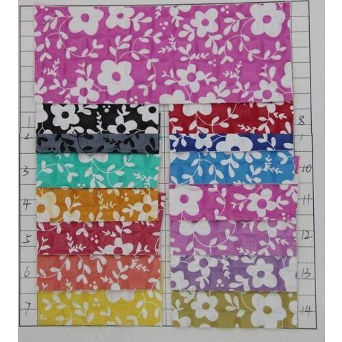 Fashion flowers artificial artificial leather fabric handbag faux PVC waterproof leather sofa material decoration leather fabric