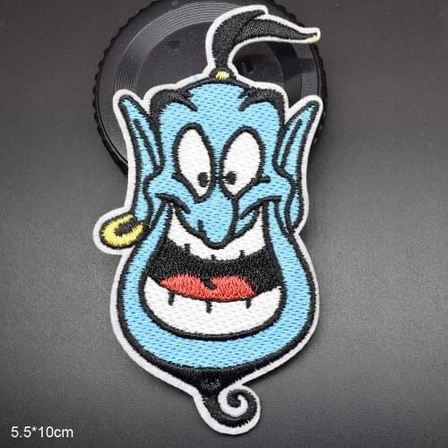 Blue Face Iron On Embroidered Clothes Patches For Clothing Stickers Garment Wholesale Music Band