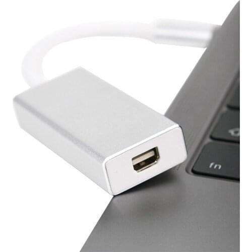 HW-TC03 Type-c To Mini DP Converte USB- C to Mini DisplayPort Adapter to Female HDTV Converter Cable for Apple Macbook Projector